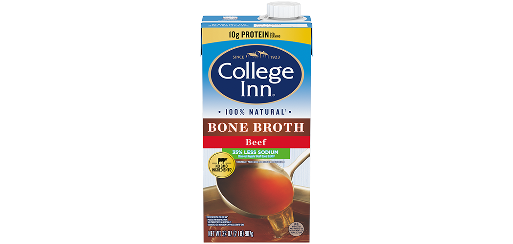 Less Sodium Beef Bone Broth College Inn®